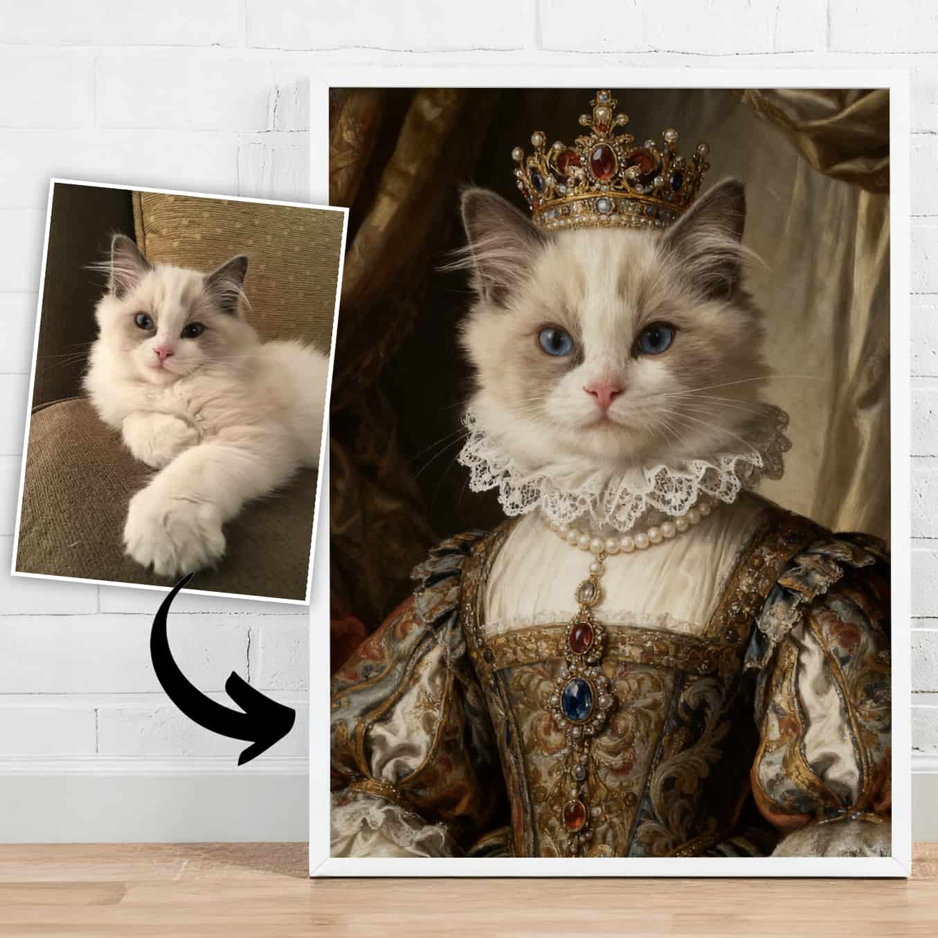 Renaissance Aristocratic – Custom Pet Lenticular Portrait
