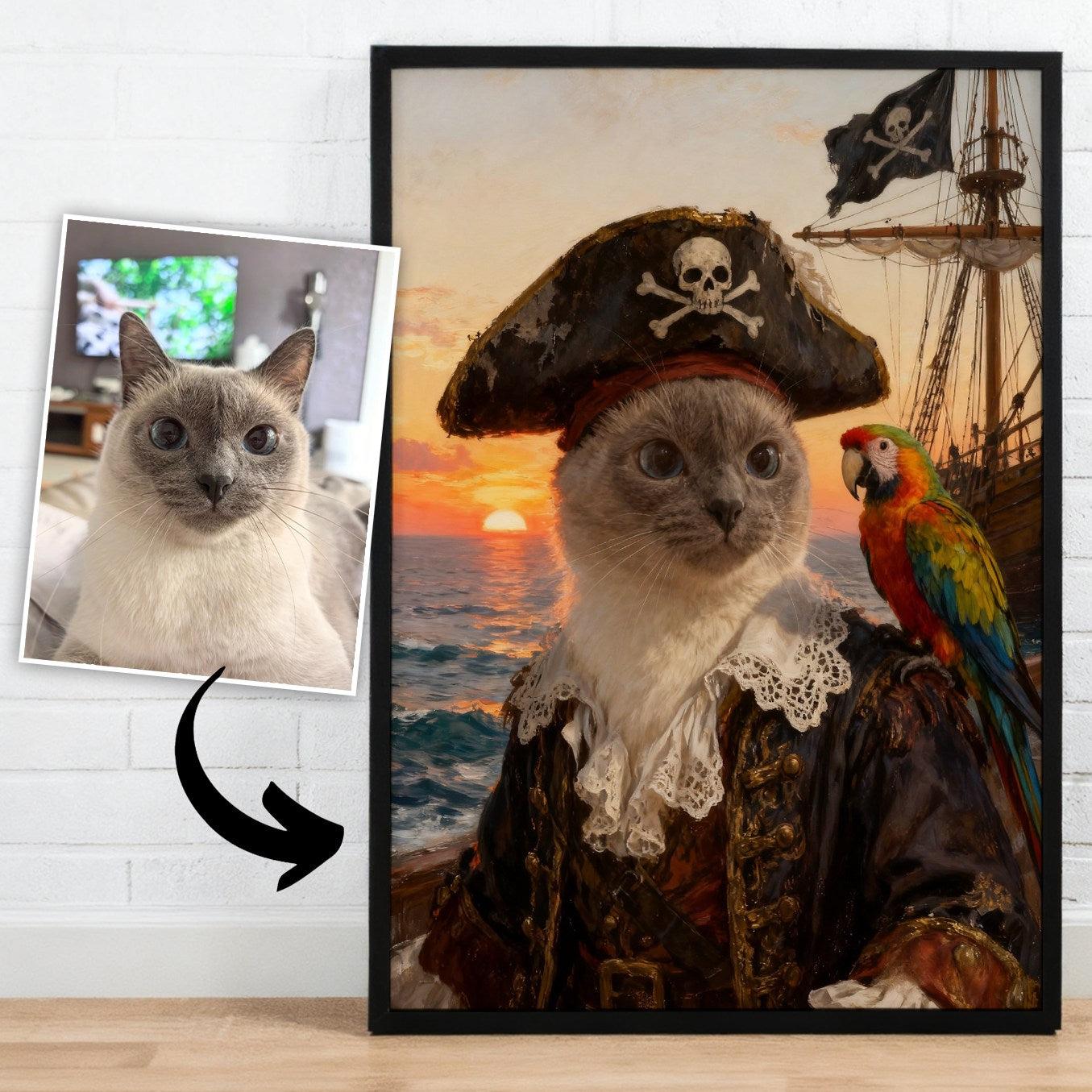 Pirate Captain - Pet Lenticular Portrait