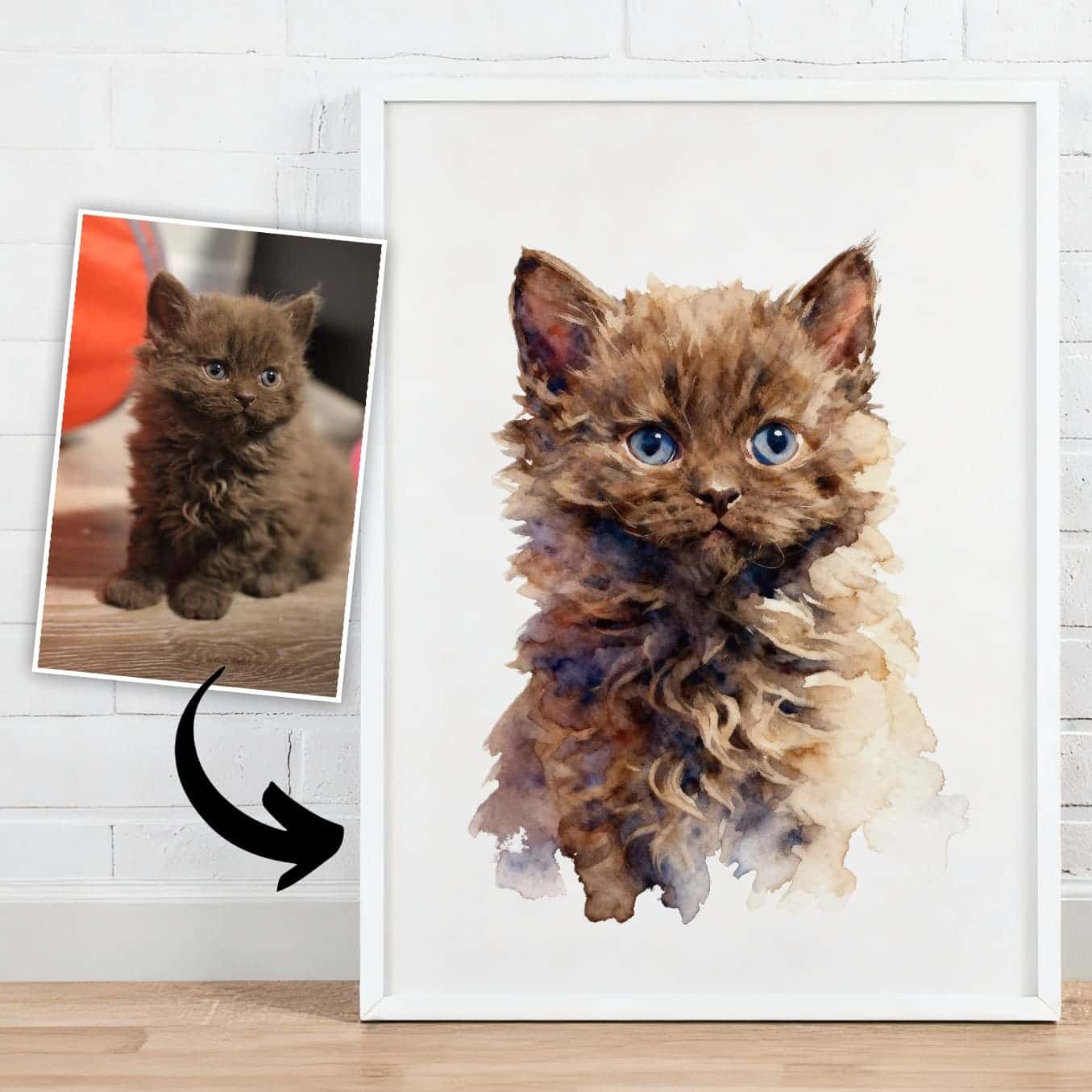 Watercolor – Custom Pet Lenticular Portrait