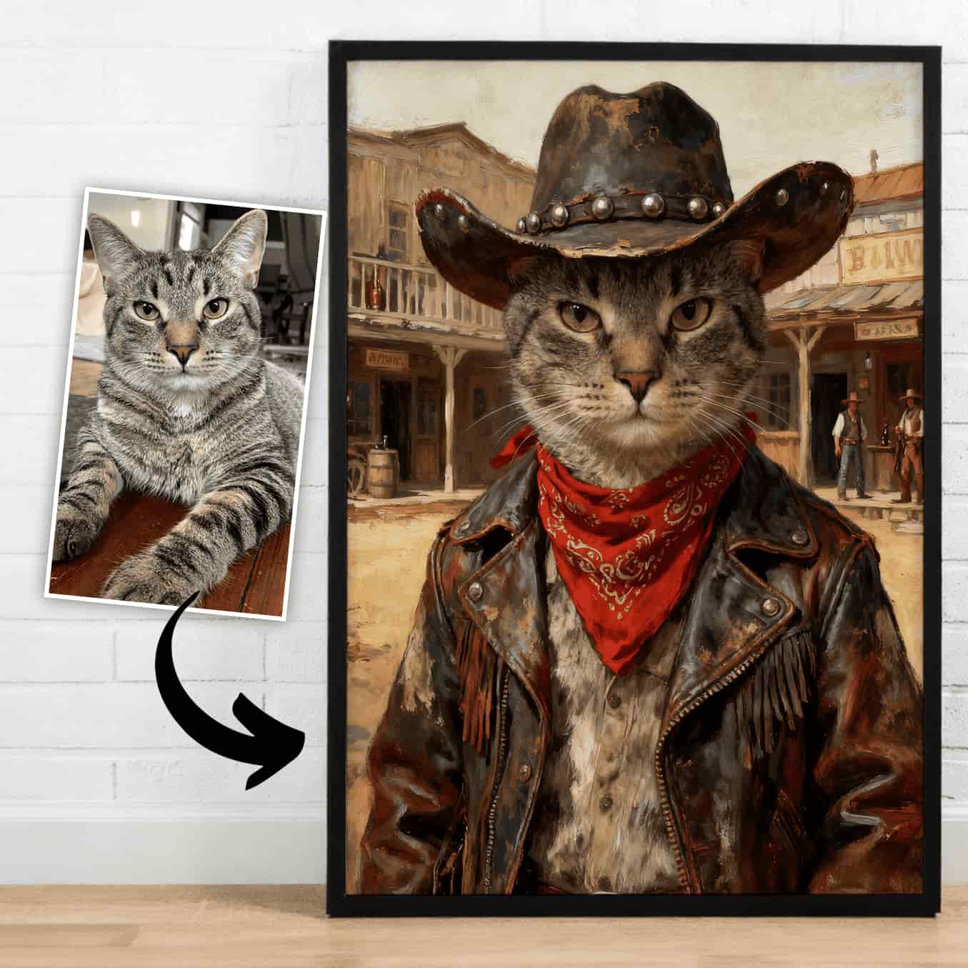 Frontier Cowboy – Custom Pet Lenticular Portrait