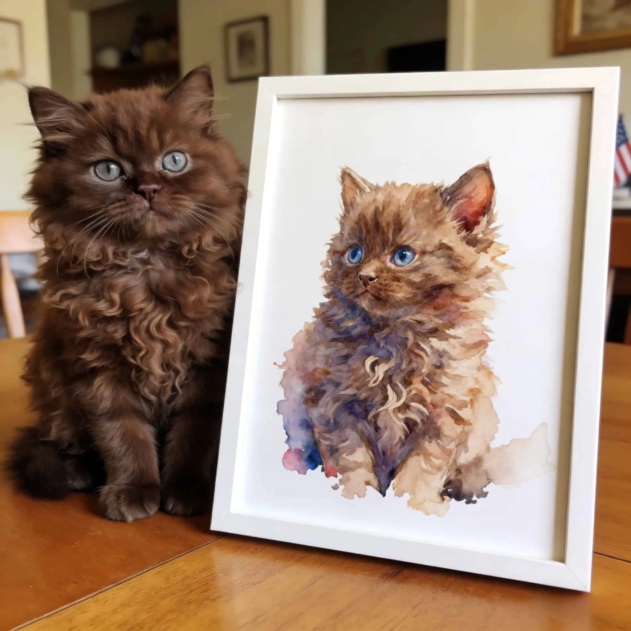 Watercolor – Custom Pet Lenticular Portrait