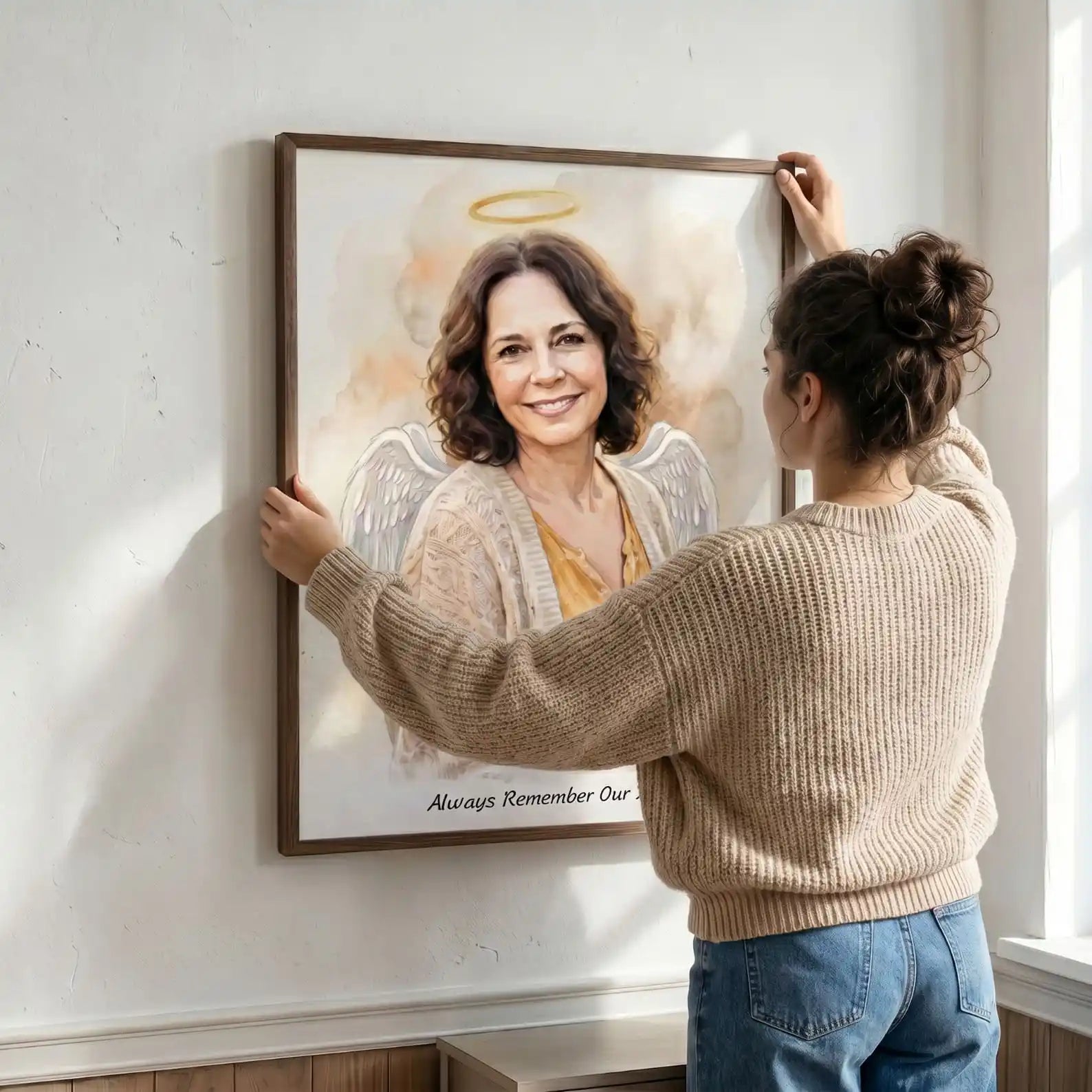 Heavenly Presence – Custom Angel Memorial Portrait