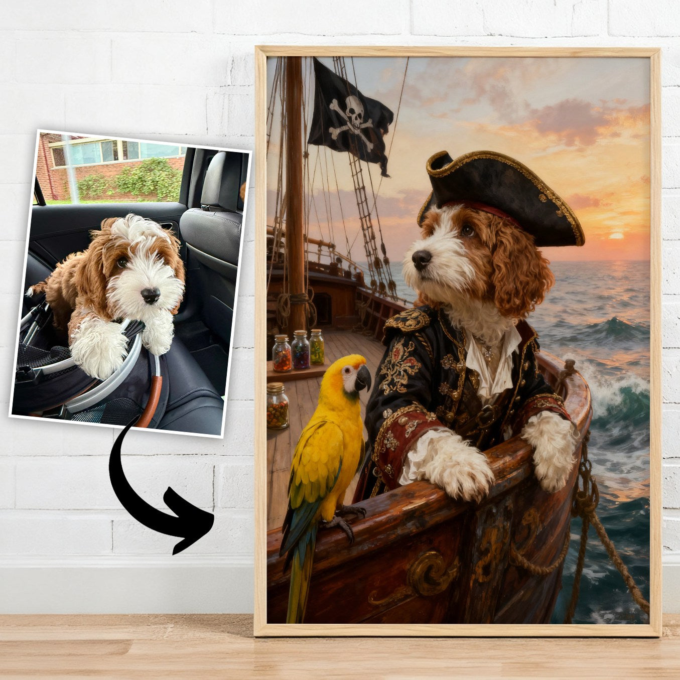 Pirate Captain - Custom Pet Lenticular Portrait