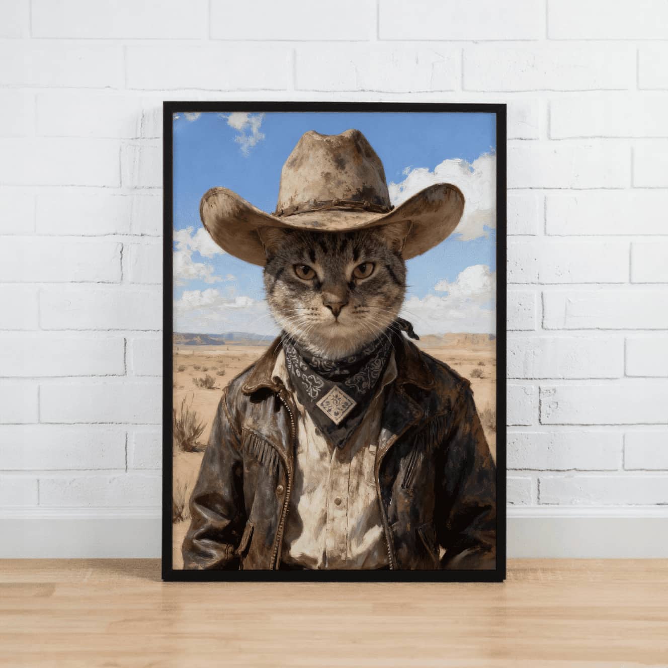 Frontier Cowboy – Custom Pet Lenticular Portrait