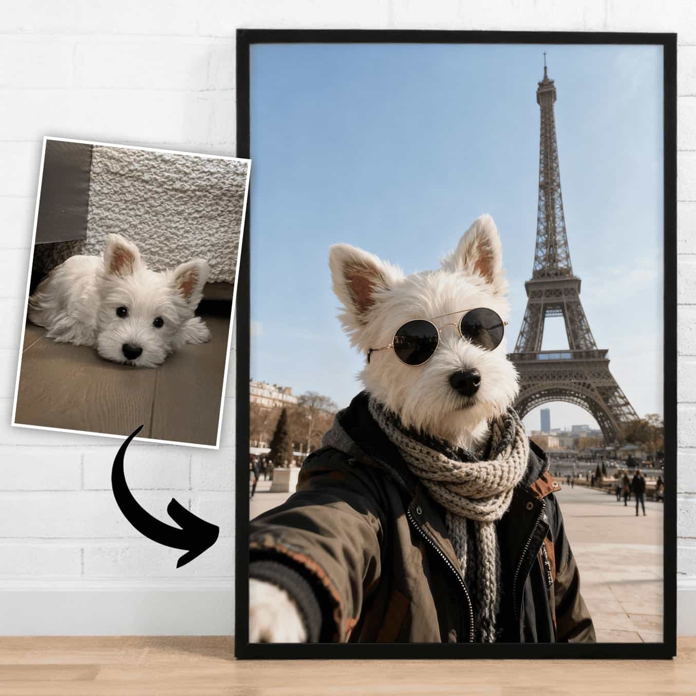 The Globetrotter– Custom Pet Lenticular Portrait
