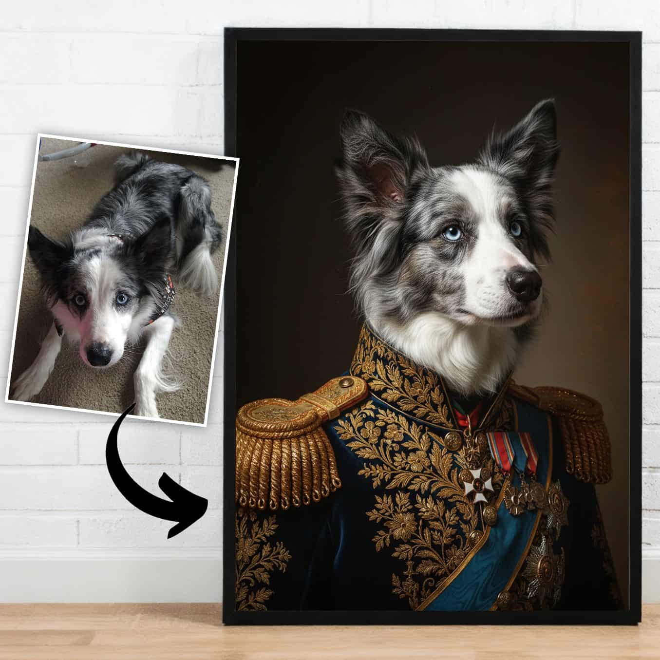 The General – Custom Pet Lenticular Portrait