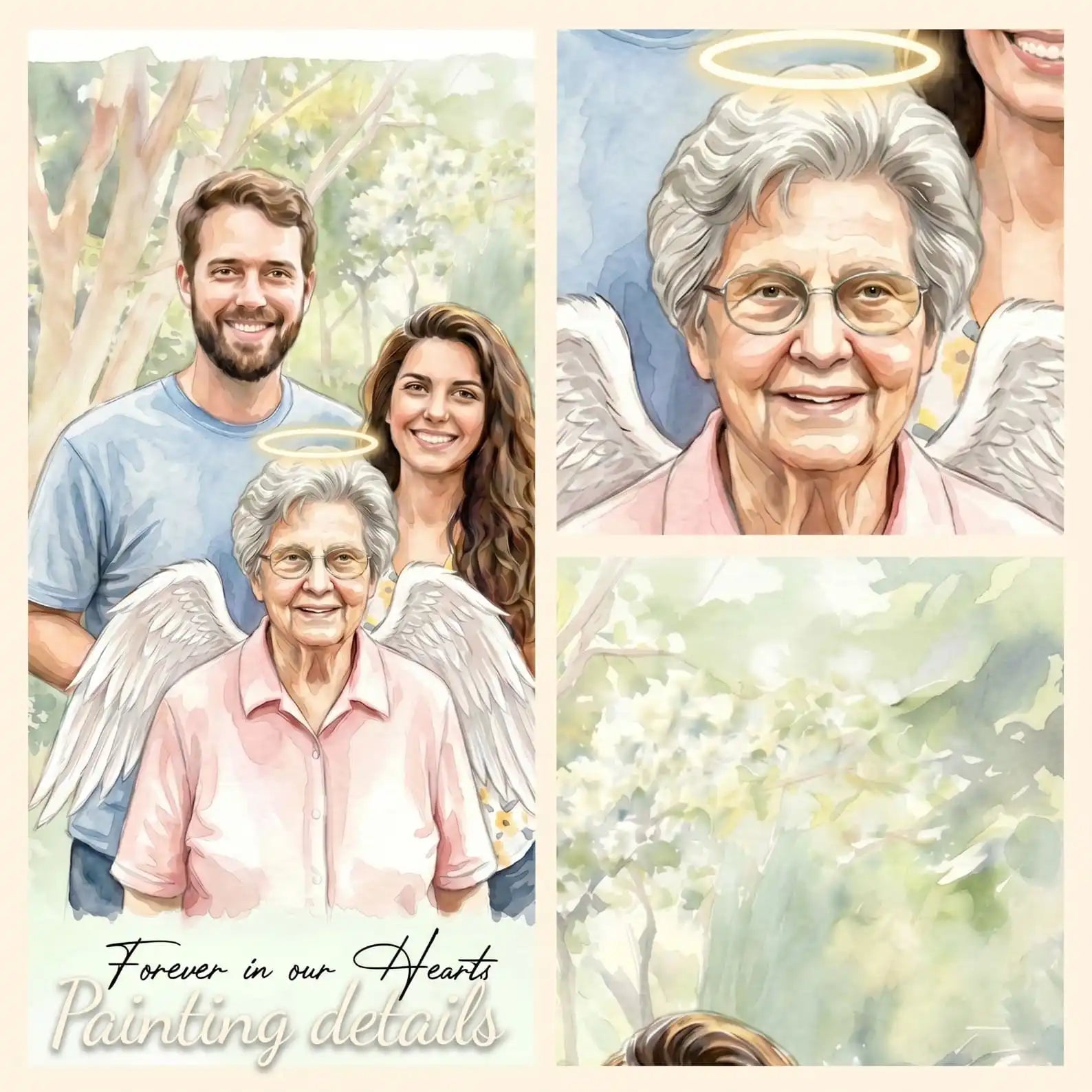 Always Together – Custom Family Angel Reunion Portrait