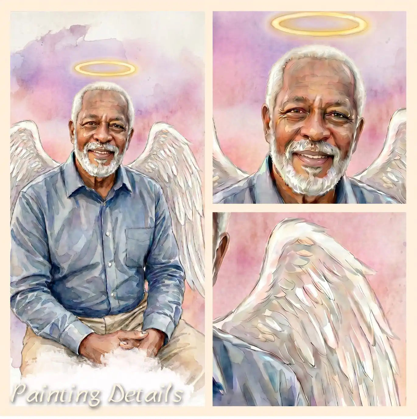 Heavenly Presence – Custom Angel Memorial Portrait