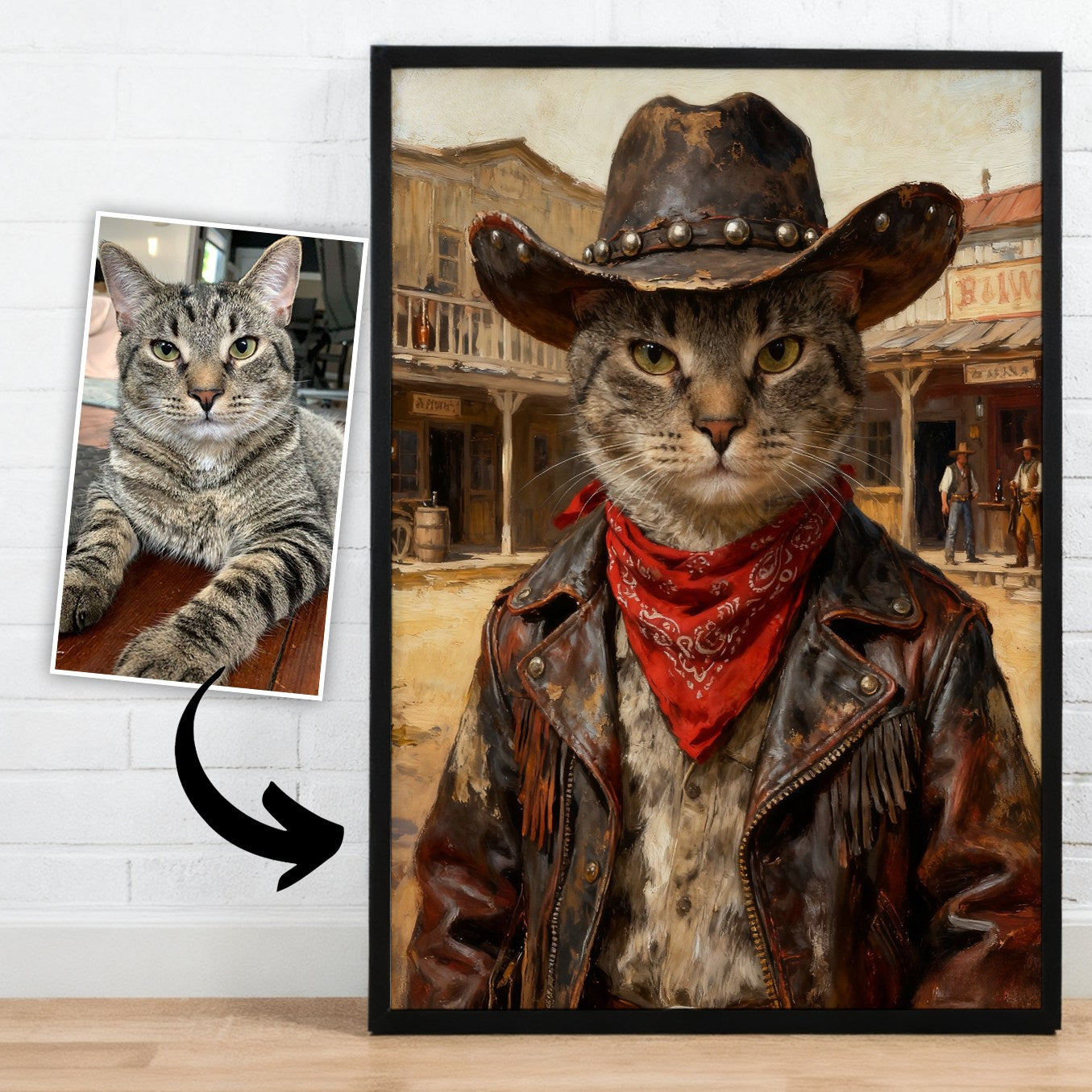 Western Cowboy – Pet Lenticular Portrait