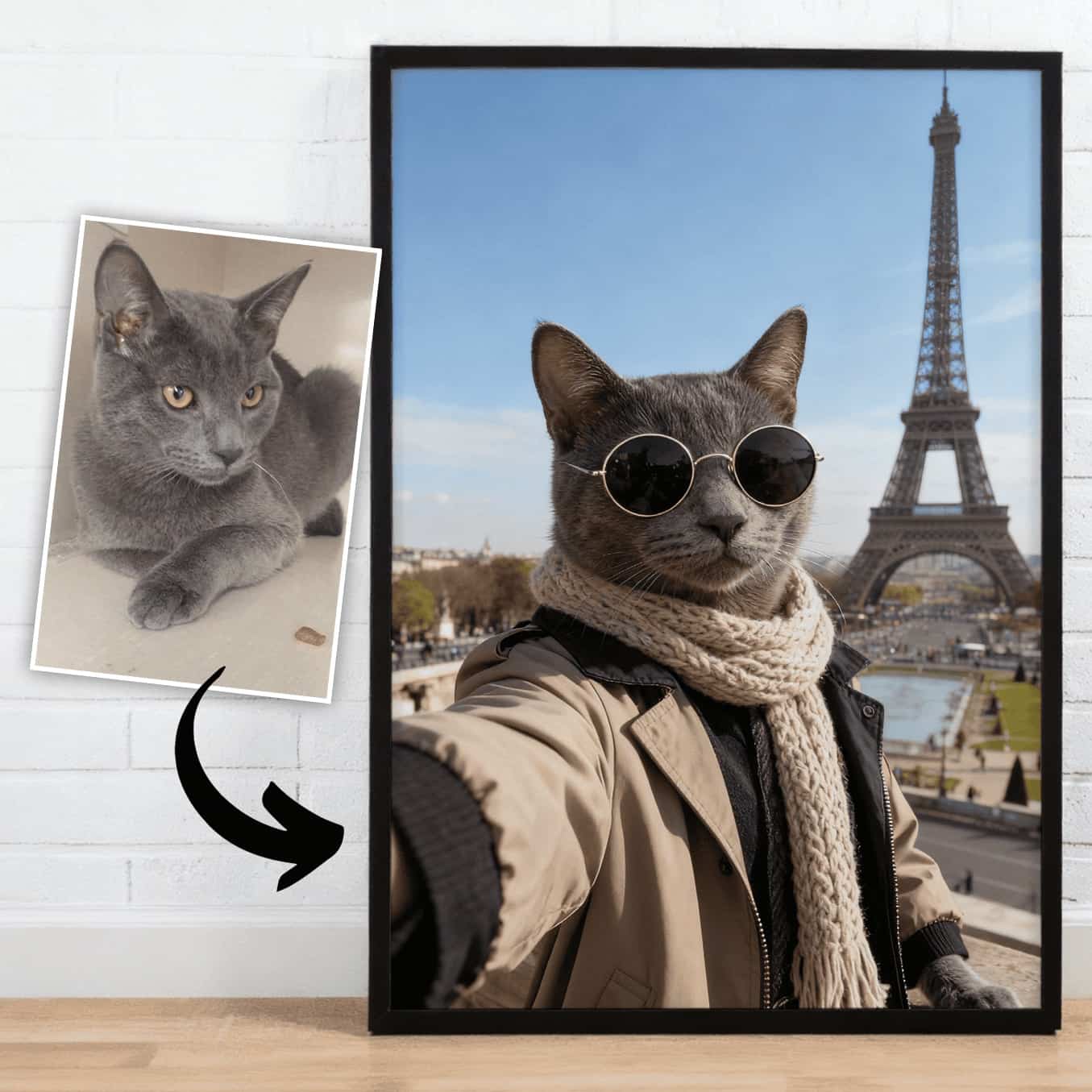 The Globetrotter– Custom Pet Lenticular Portrait