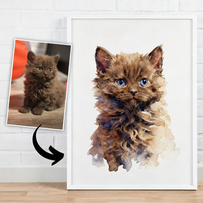 Watercolor – Pet Lenticular Portrait