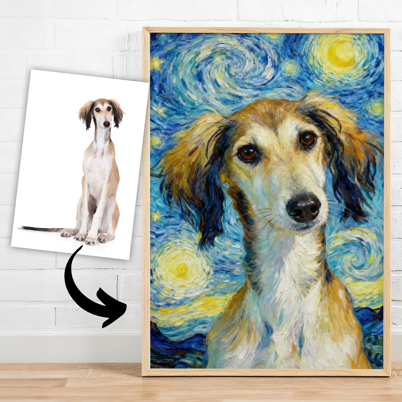 Famous painting –  Pet Lenticular Portrait