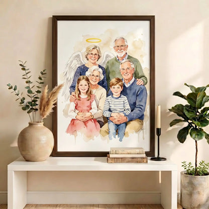 Always Together – Custom Family Angel Reunion Portrait