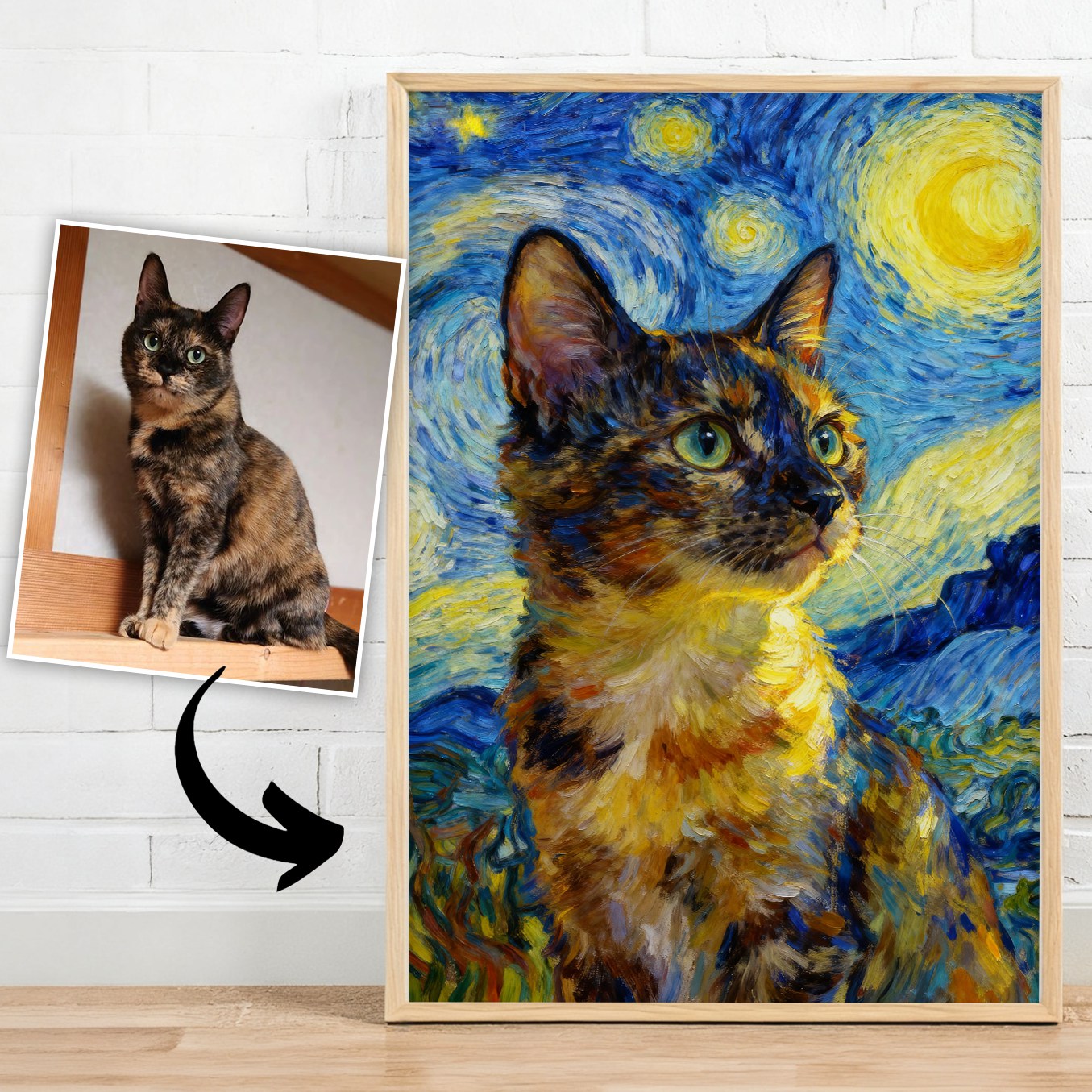 Famous painting –  Pet Lenticular Portrait