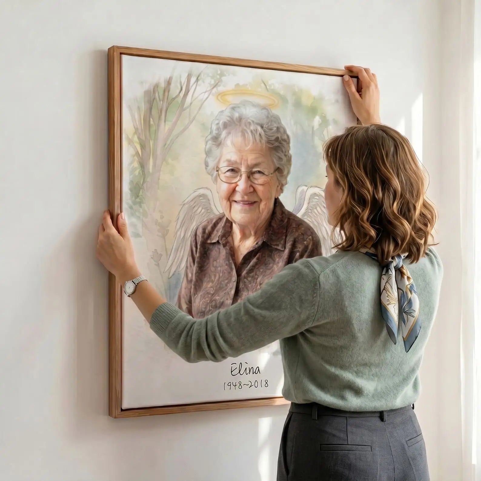 Heavenly Presence – Custom Angel Memorial Portrait