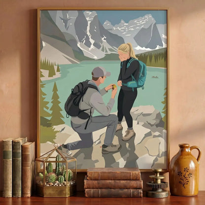The Romance – Custom Couple Lenticular Portrait