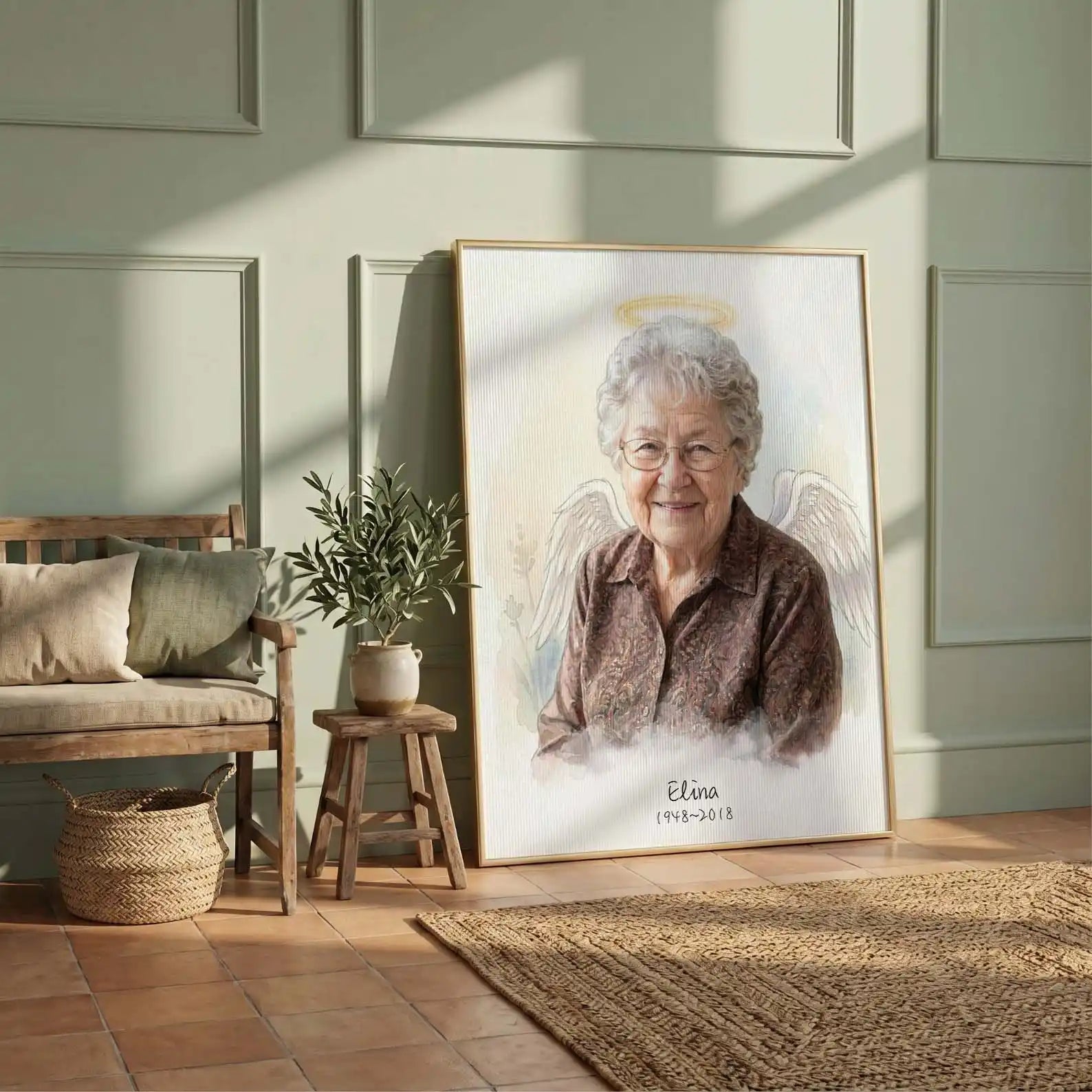 Heavenly Presence – Custom Angel Memorial Portrait