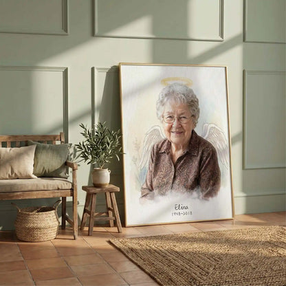 Heavenly Presence – Custom Angel Memorial Portrait