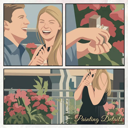 The Romance – Custom Couple Lenticular Portrait