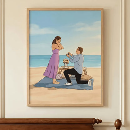 The Romance – Custom Couple Lenticular Portrait