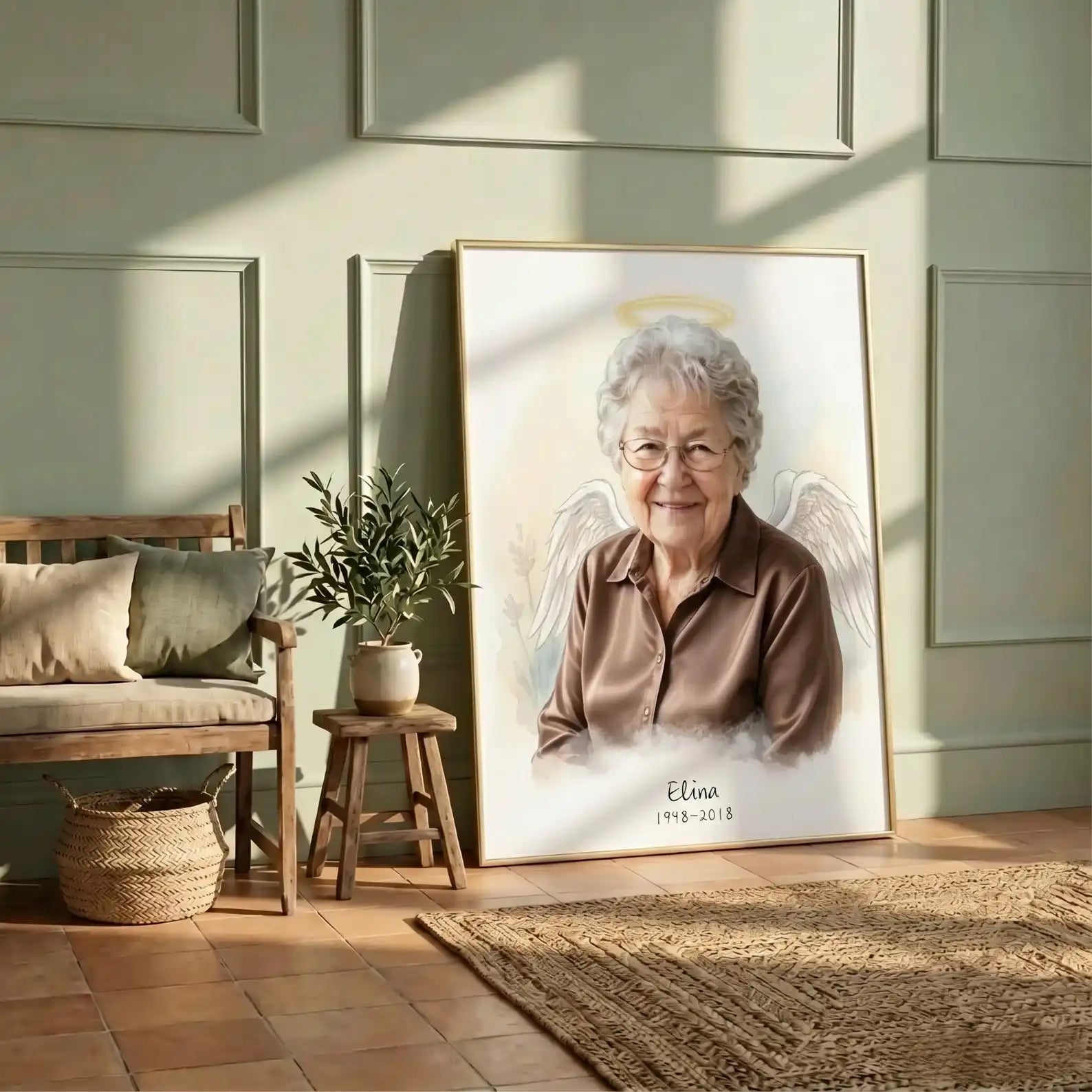 Heavenly Presence – Custom Angel Memorial Portrait