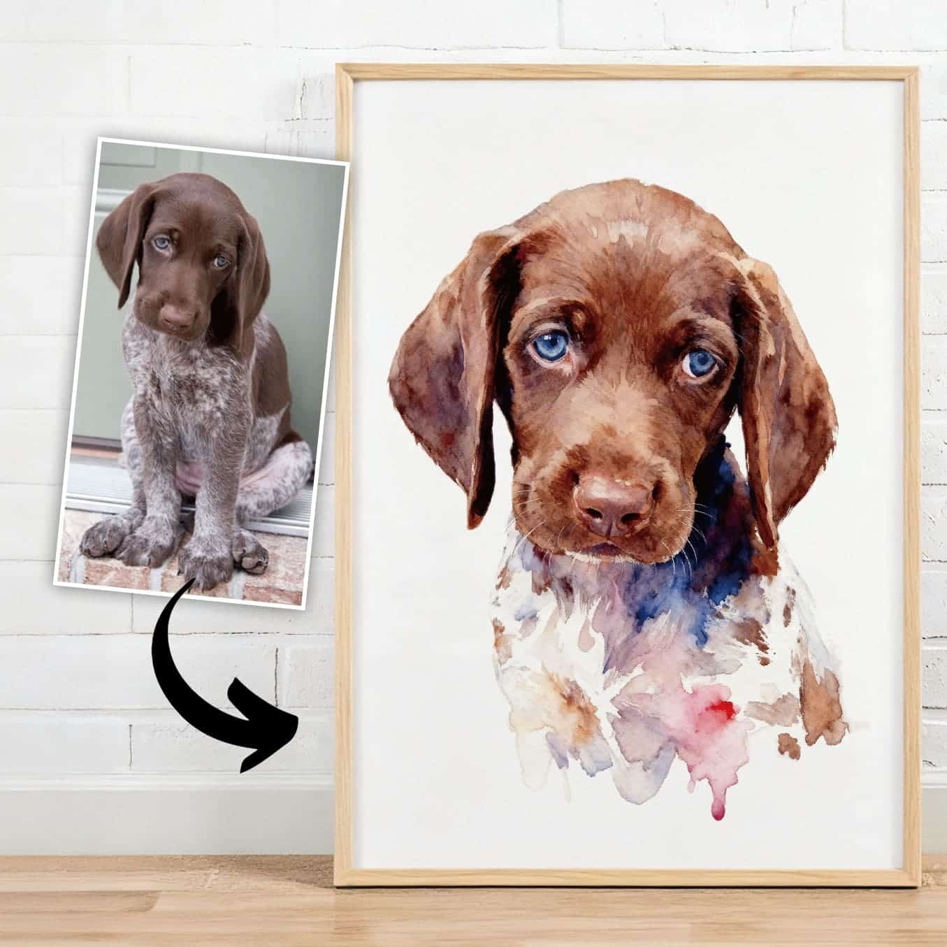 Watercolor – Custom Pet Lenticular Portrait
