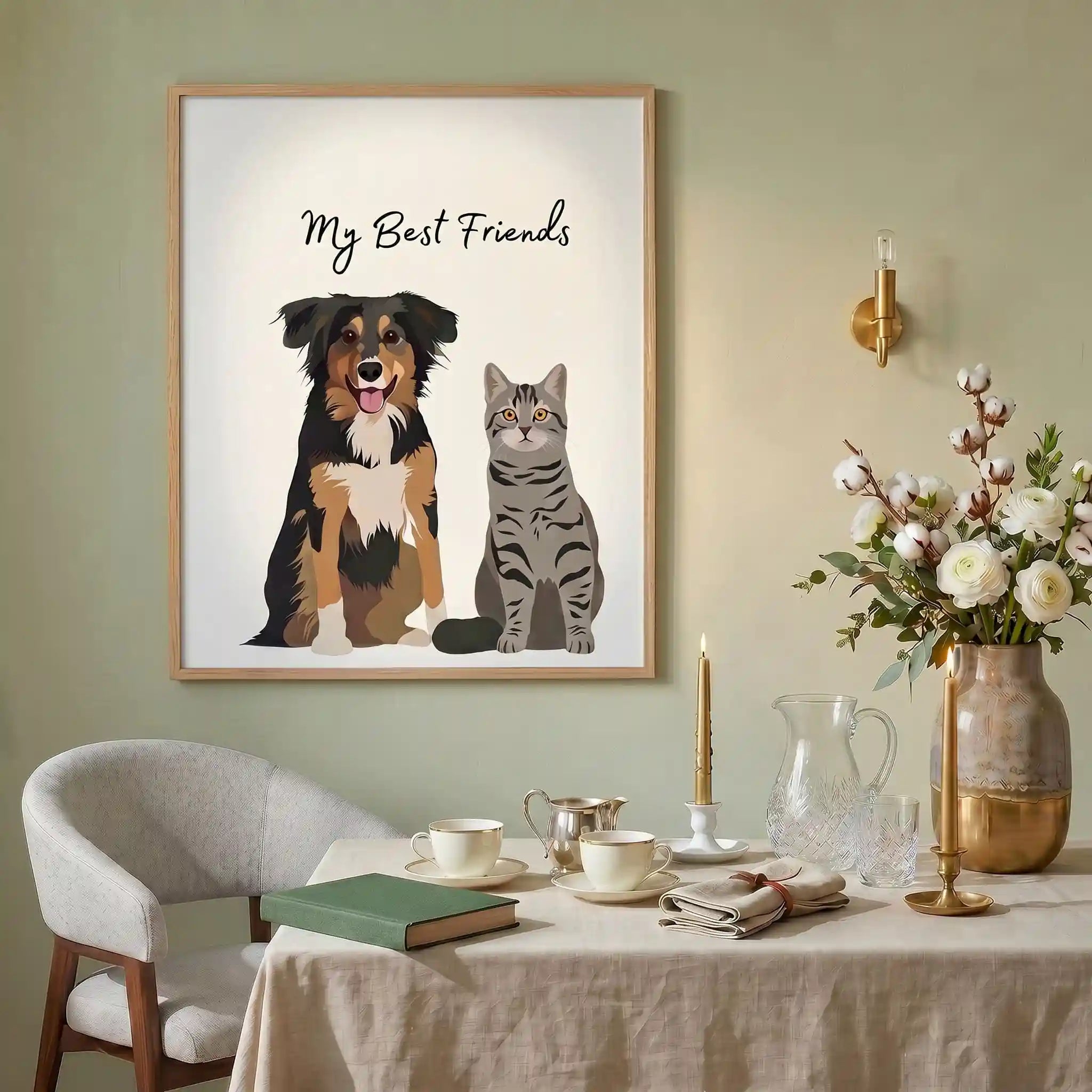 The Modern Aura – Custom Pet Lenticular Portrait