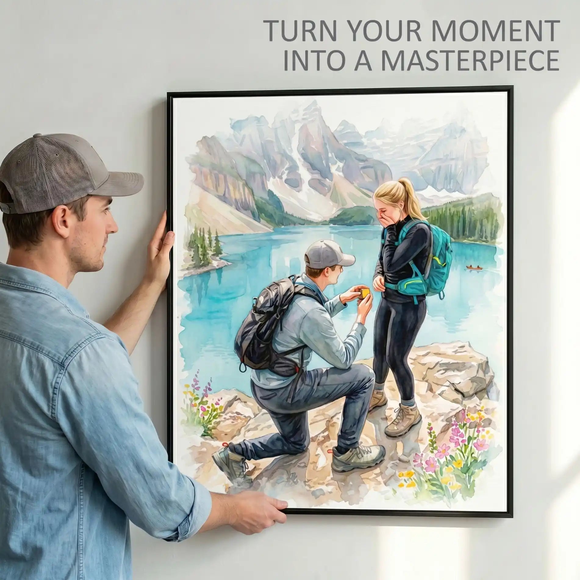The Romance – Custom Couple Lenticular Portrait