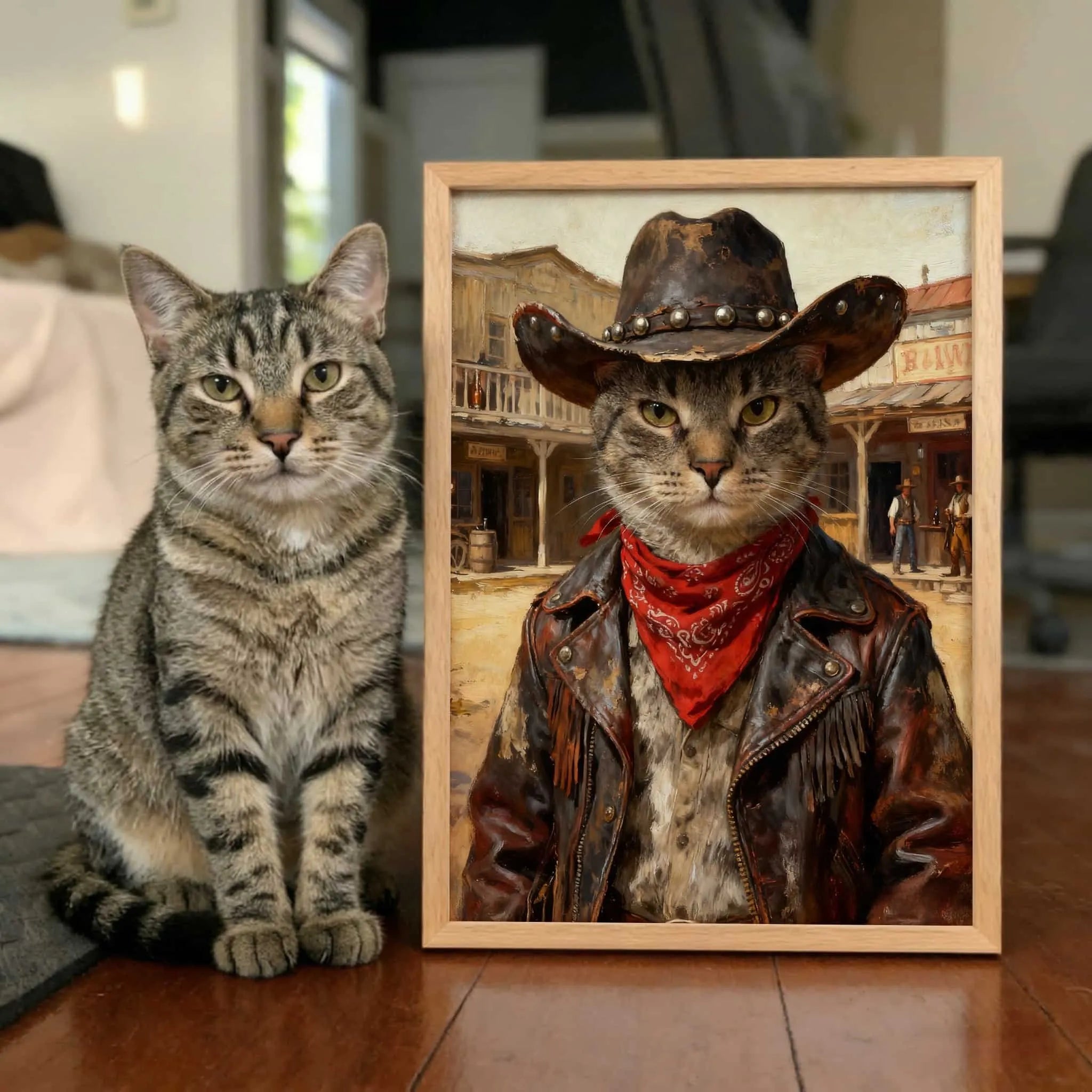 Frontier Cowboy – Custom Pet Lenticular Portrait