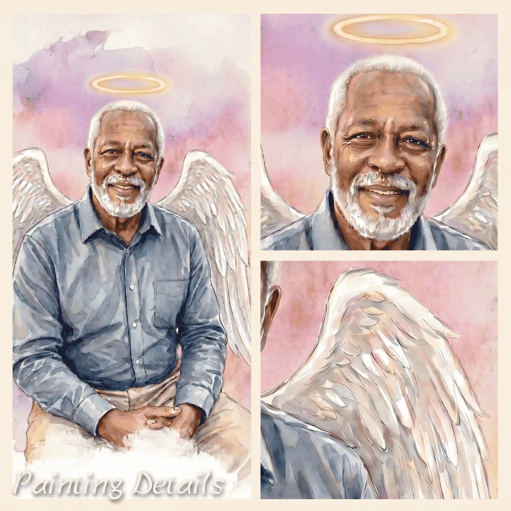 Heavenly Presence – Custom Angel Memorial Portrait