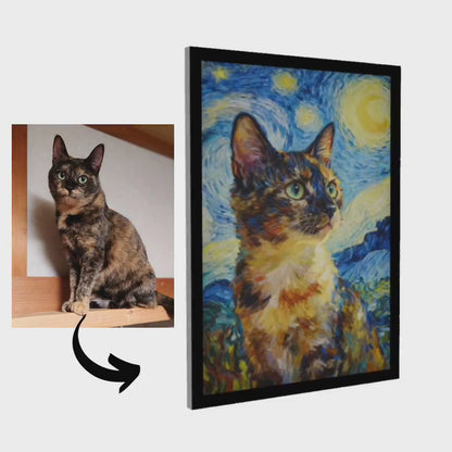 Famous painting –  Pet Lenticular Portrait