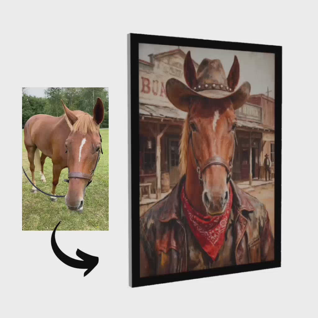 Western Cowboy – Pet Lenticular Portrait
