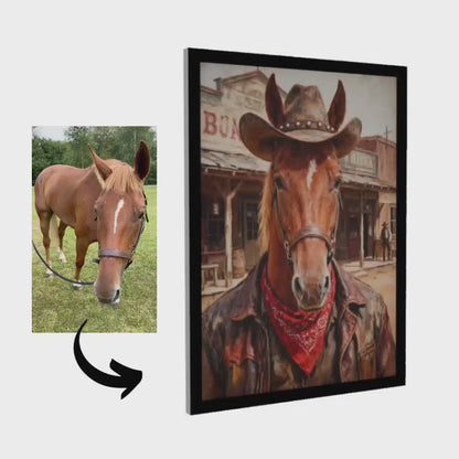 Western Cowboy – Pet Lenticular Portrait