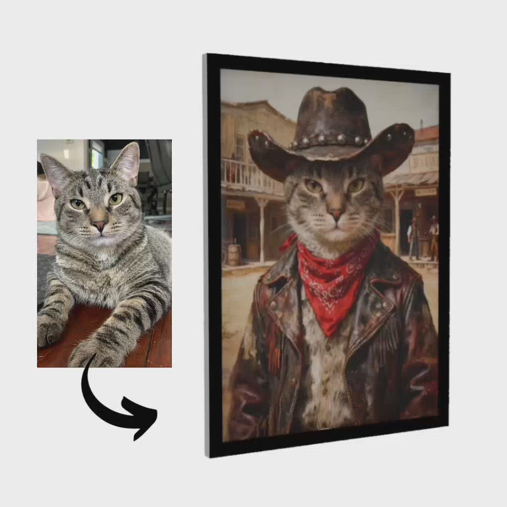 Western Cowboy – Pet Lenticular Portrait