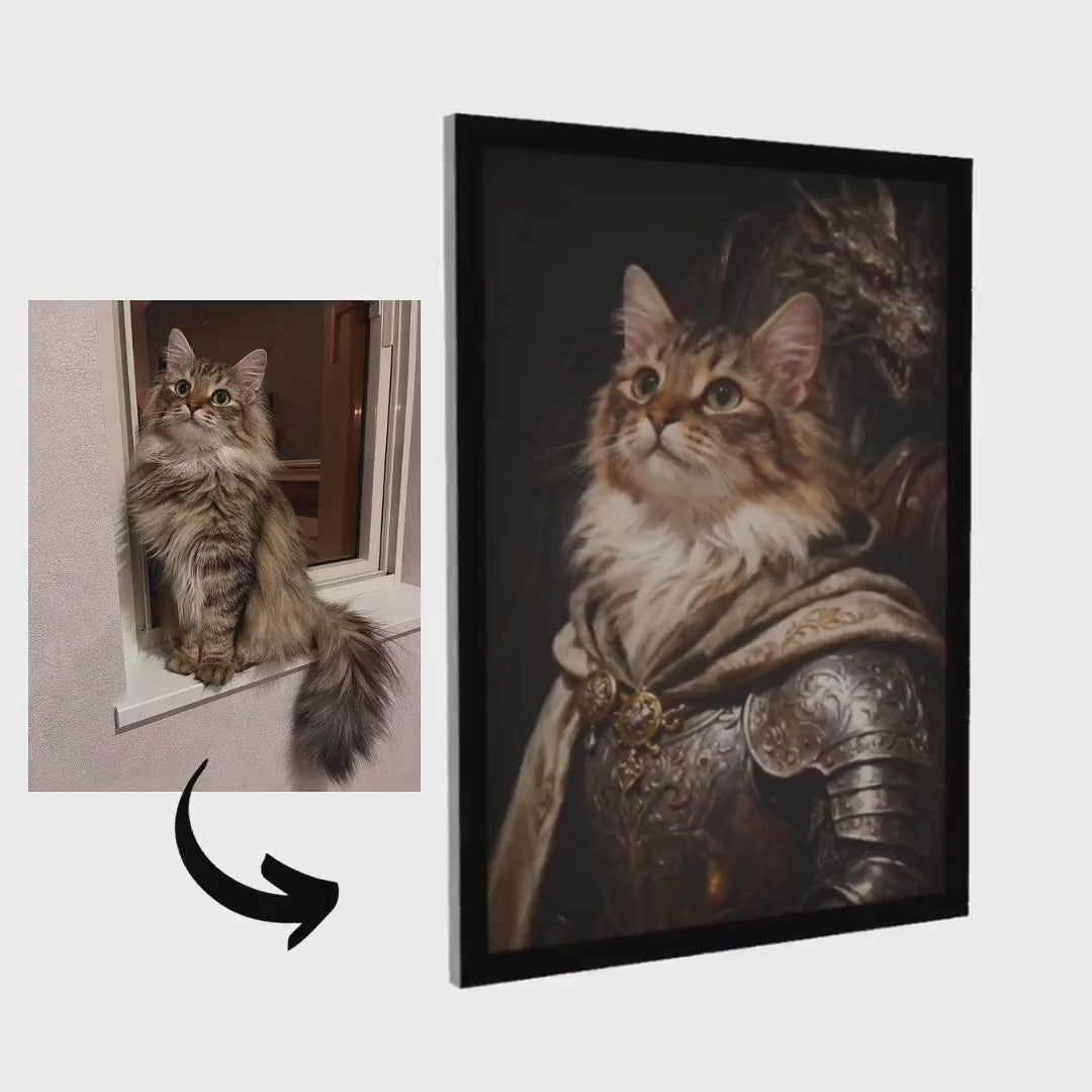 Knight Warrior – Pet Lenticular Portrait