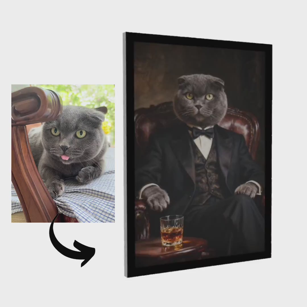 Godfather - Pet Lenticular Portrait