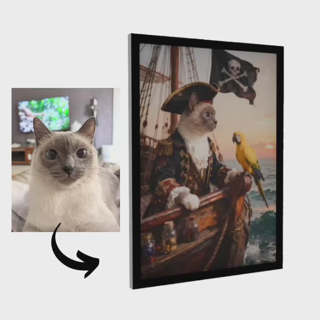 Pirate Captain - Pet Lenticular Portrait