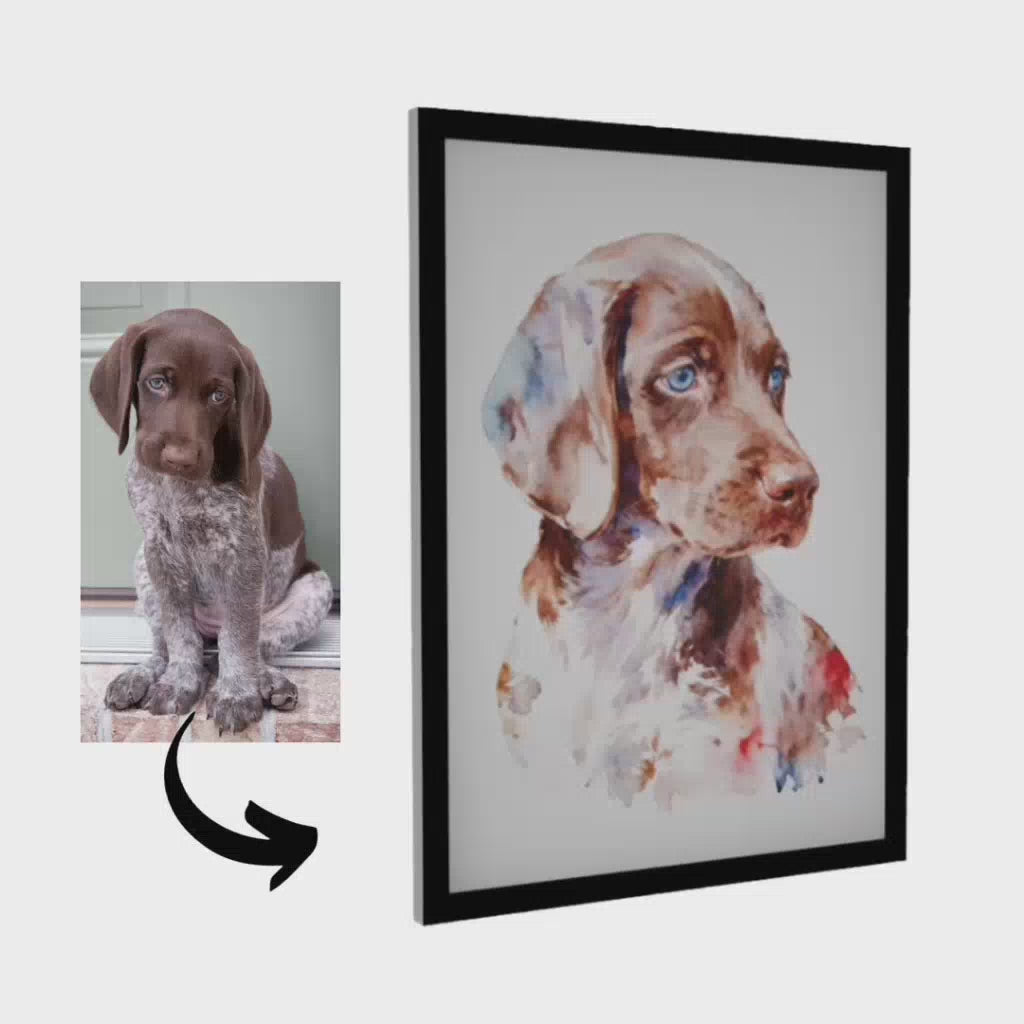 Watercolor – Pet Lenticular Portrait